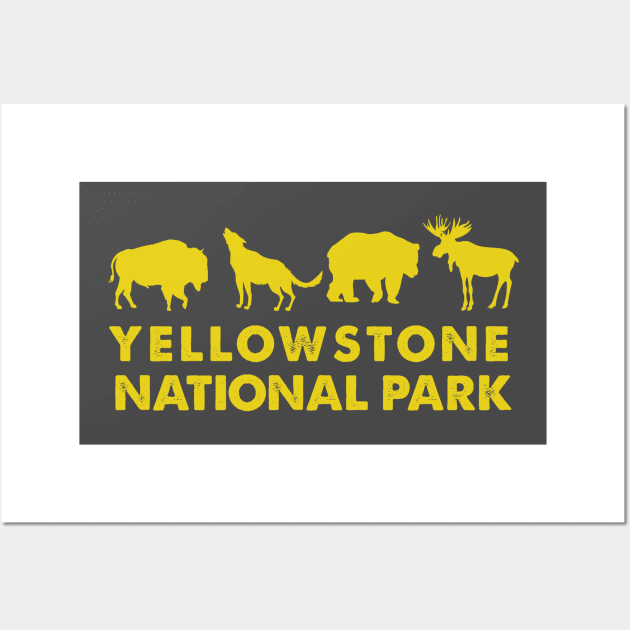 Yellowstone National Park Retro Wall Art by roamfree